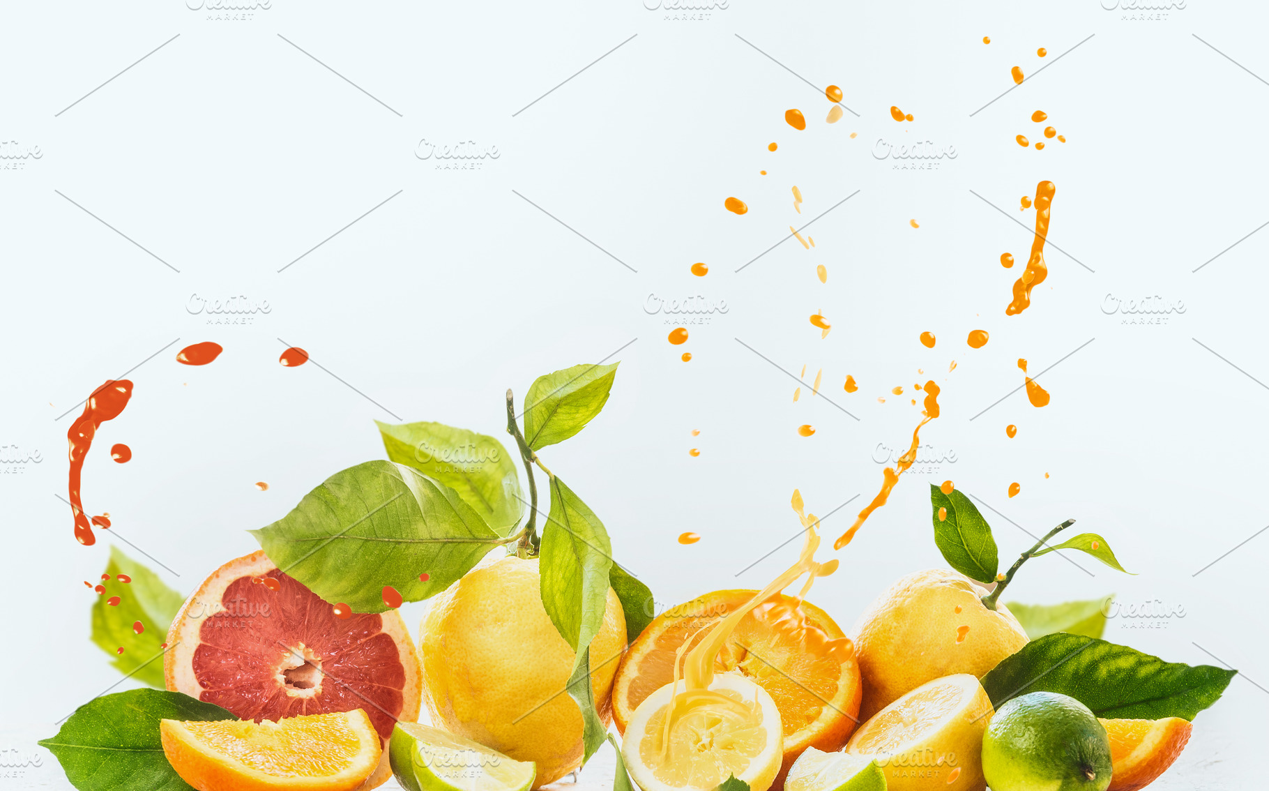Citrus fruits with juice splash, a Food & Drink Photo by VICUSCHKA