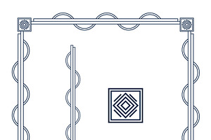 Vine Art Deco Border