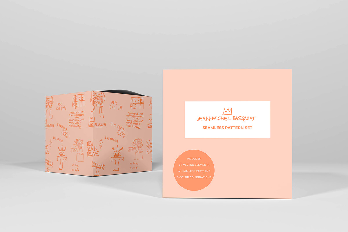 Jean Michel Basquiat Vector Set II, a Pattern Graphic by La Caleya patterns (Photo 4 of 5)