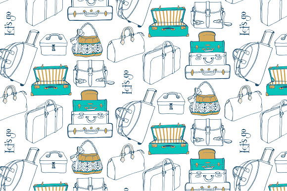 Set Of Bags And Suitcases For Travel
