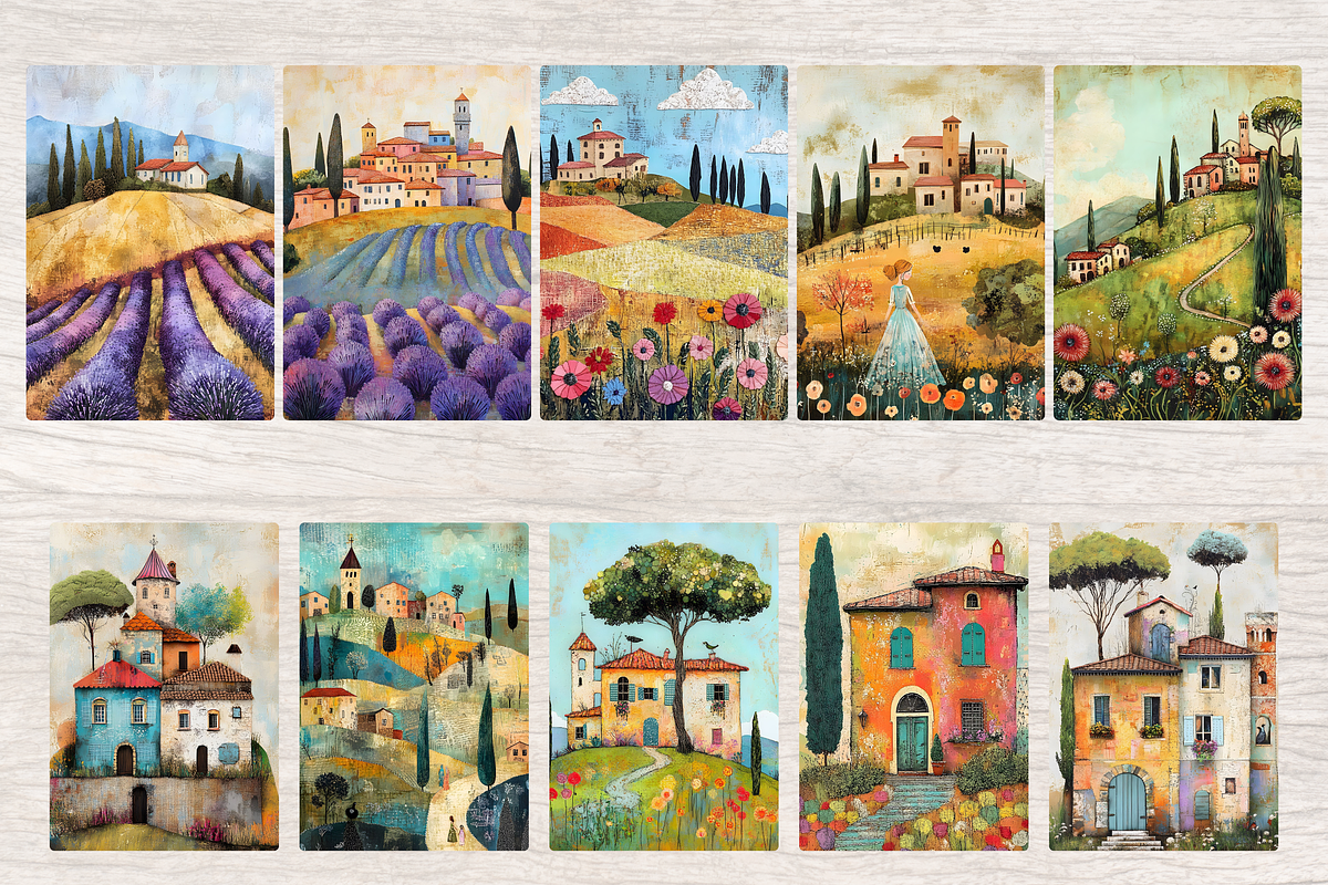 TUSCANY COUNTRYSIDE JUNK JOURNAL, a Decorative Illustration by Daring Digies (Photo 3 of 9)