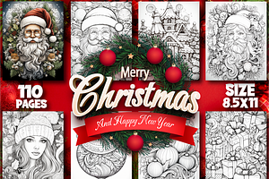 Merry Christmas Adult Coloring Pages