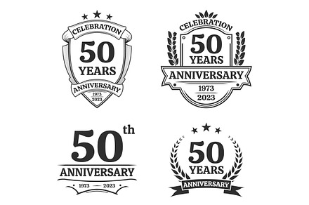 50 years anniversary icon or logo, a Background Graphic by VM25