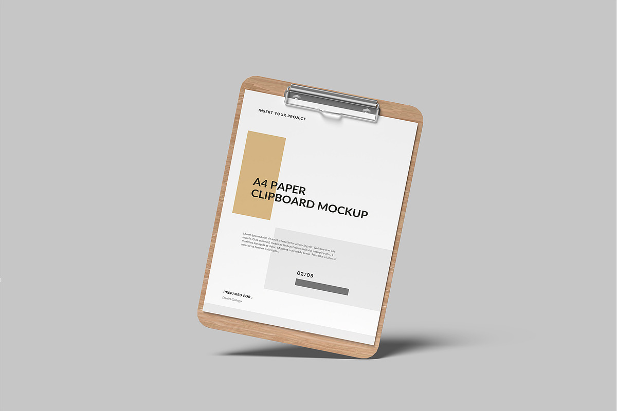 A4 Clipboard Mockup, a Mockup by lamorastudio (Photo 8 of 11)