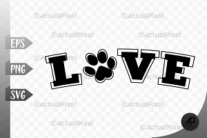 Cat Love Text Design