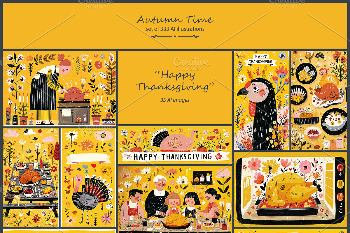 Autumn Time 2- 333 AI illustrations, a Seasonal Illustration by Pundateam (Photo 12 of 12)