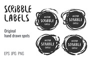Scribble hand drawn labels, a Decorative Illustration by Primula`s shop (Thumbnail 2 of 2)