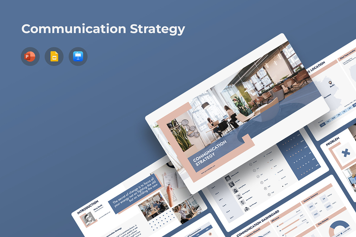 Communication Strategy Presentation, a Presentation Template by JetzTemplates (Photo 1 of 5)