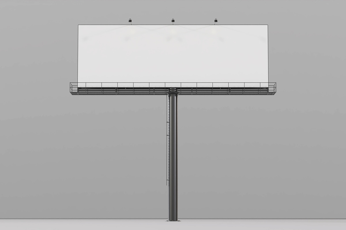 Wide outdoor billboard 3d model, an Environmental 3D Model by Art's and patterns (Photo 2 of 6)