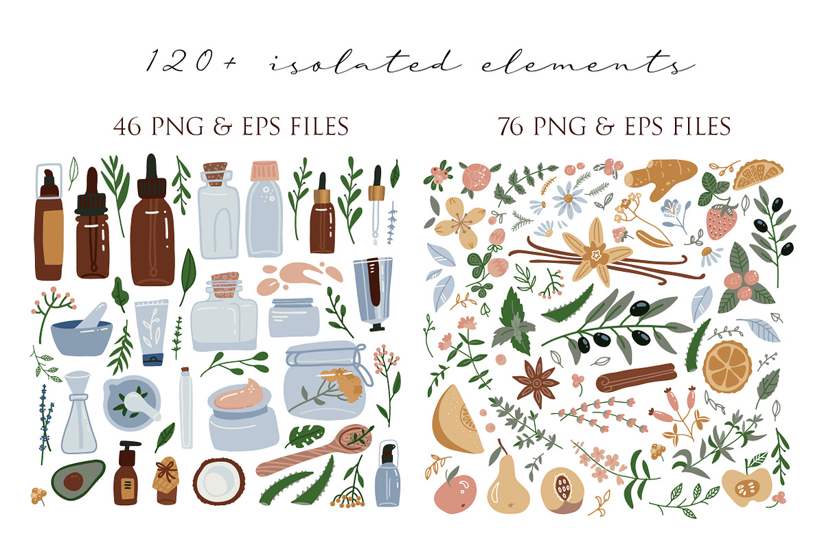 Organic cosmetics - big collection, an Illustration by Lana Sham (Photo 2 of 15)