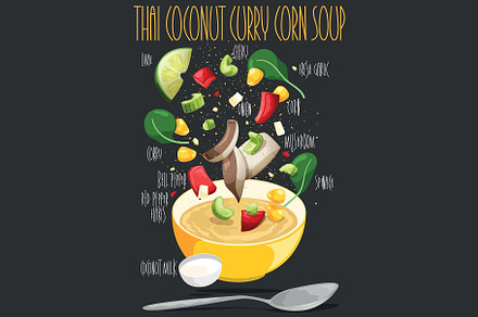 Thai Coconut Curry Corn Soup