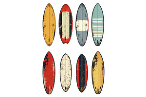 Surfboards Grunge Texture Vintage