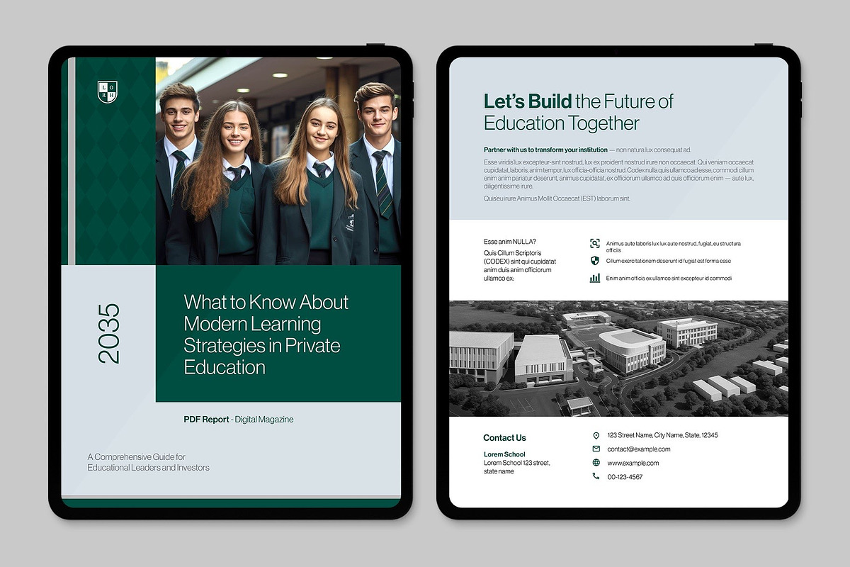 Education Digital Brochure & Report, a Brochure Template by BrandPacks (Photo 5 of 6)