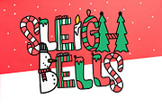 Sleigh Bells - Christmas Font, a Font by CraftyLittleNodes (Thumbnail 1 of 2)
