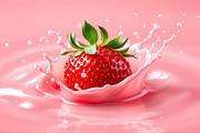 Strawberry Splashing into Pink Milk, a Food & Drink Photo by Stock Shape (Thumbnail 3 of 4)