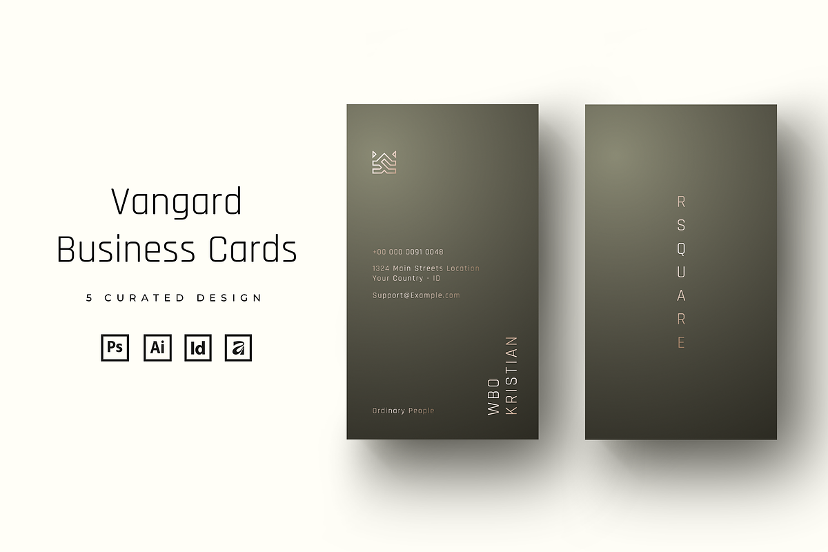 Vangard Business Card - 5 Bundles, a Business Card Template by Ctrl space studio (Photo 1 of 9)