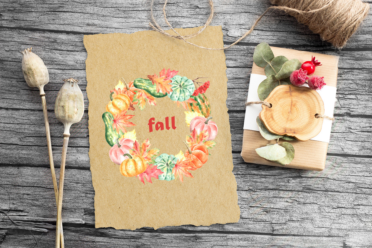 Autumn time watercolor set., a Seasonal Illustration by SabinaWatercolorArt (Photo 15 of 16)