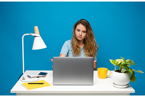 Shocked business woman or student, a Person Photo by volodymyrshtun13795