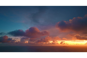 Fiji seascape with tropical sunset, a Nature Photo by Goinyk