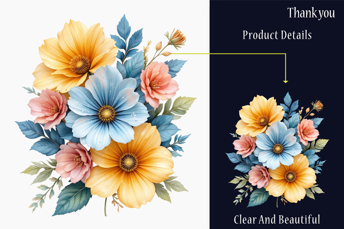 Watercolor Summer Flowers Clipart, a Graphic by designcity5 (Photo 5 of 5)