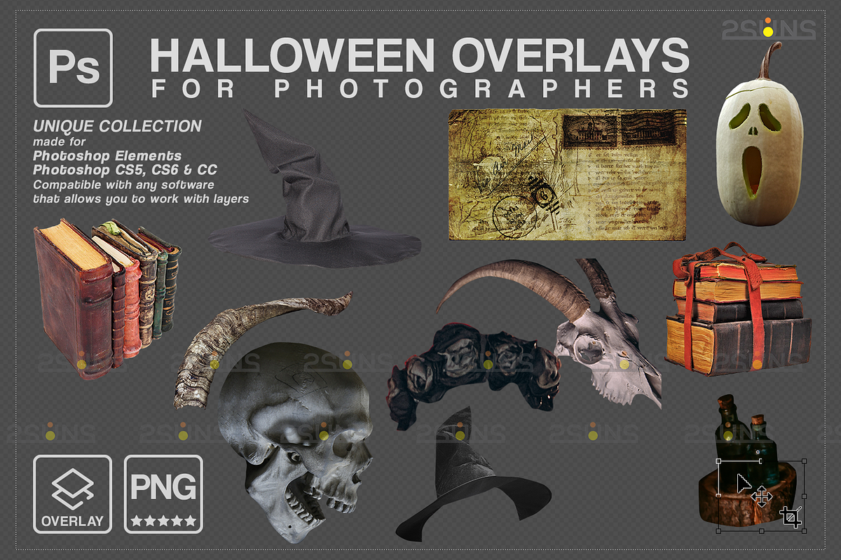 Halloween overlay, Photoshop overlay, an Object Graphic by 2SUNS (Photo 3 of 9)