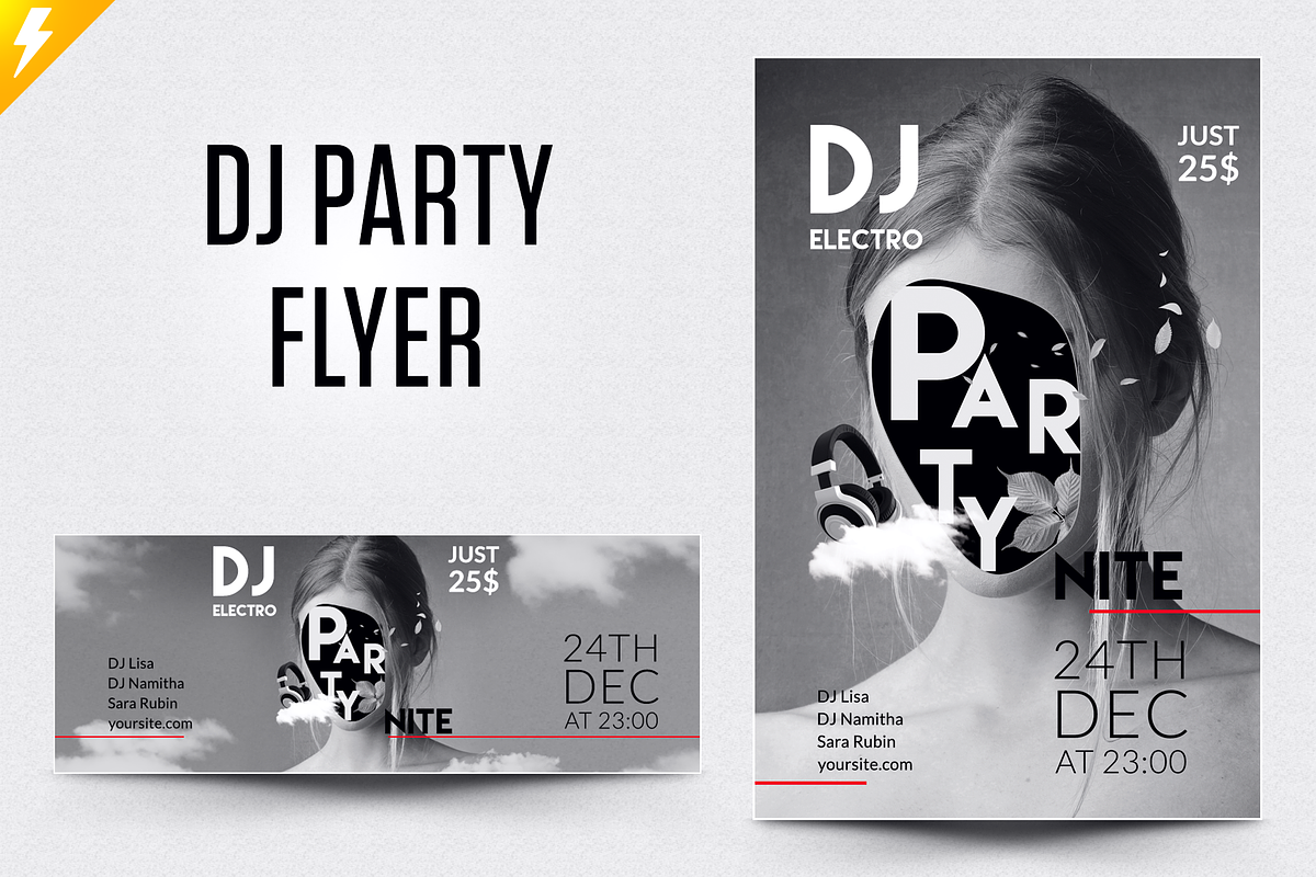 DJ Party Flyer, a Flyer Template by Jaisivakumar (Photo 1 of 5)