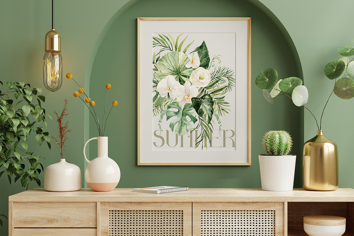 Tropical forest- watercolor greenery, a Decorative Illustration by Pamyatka Shop (Photo 11 of 13)