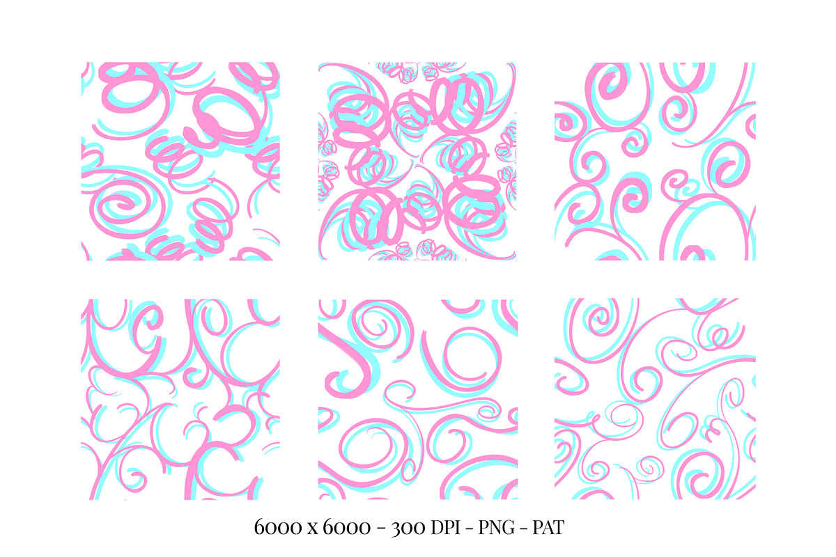 Organic Seamless Swirl Patterns, a Pattern Graphic by Declipo Patt (Photo 4 of 9)