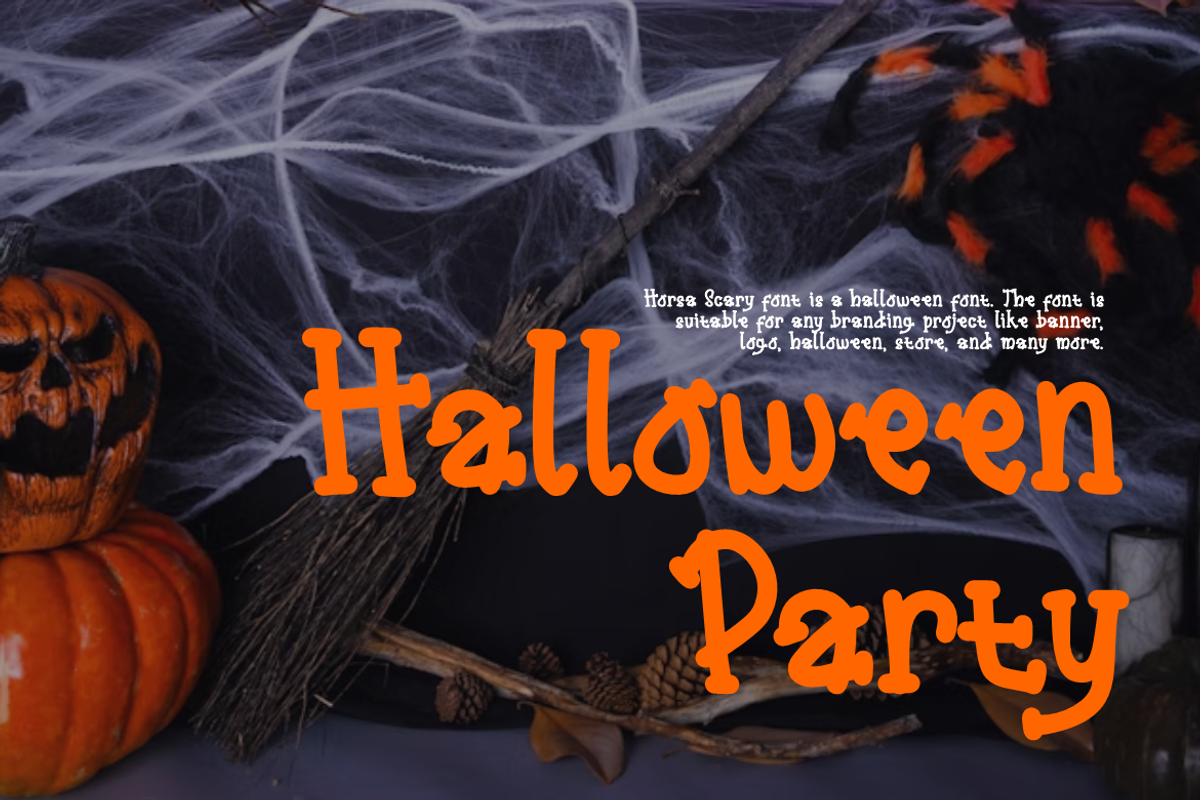 Horsa Scary - Halloween Font, a Slab Serif Font by Iqsiart Studio (Photo 5 of 7)