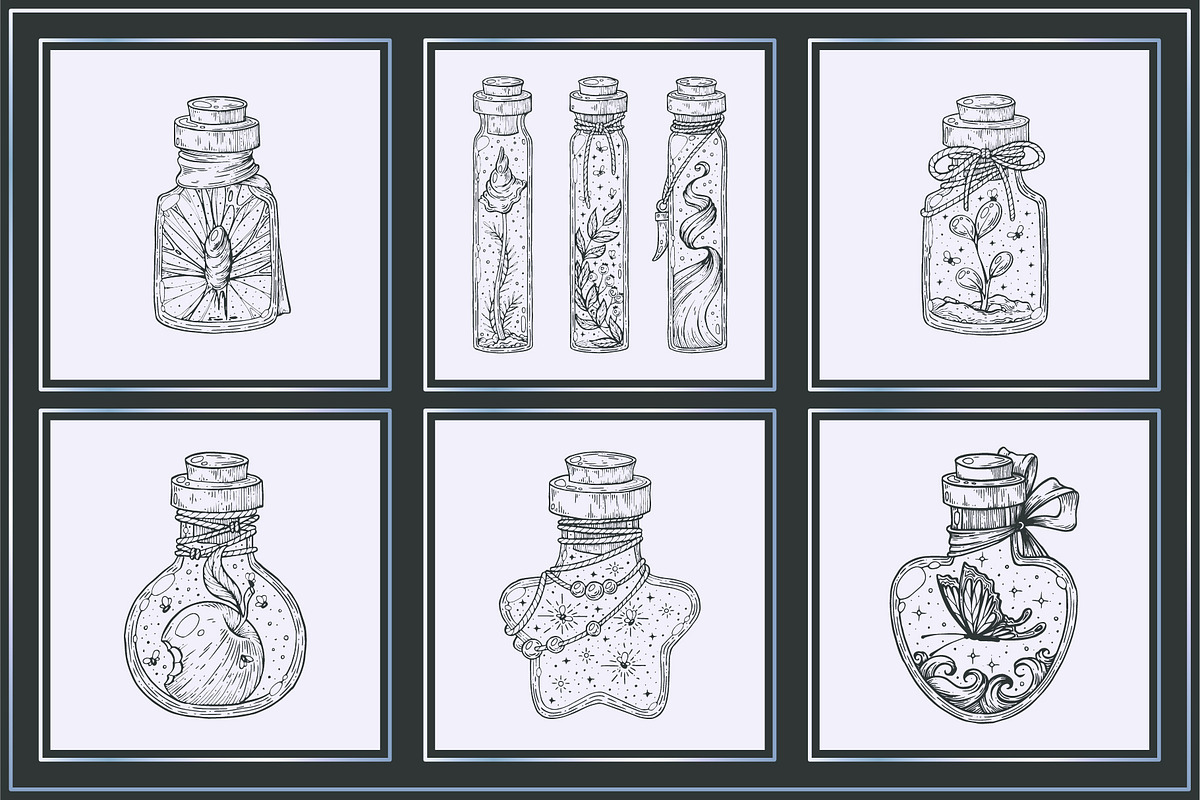 A set of witch potions., an Illustration by KS.IVA (Photo 10 of 10)