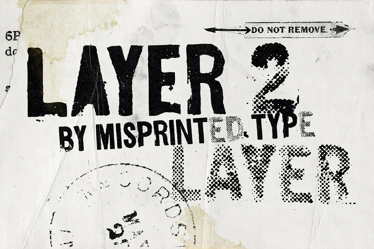 Layer 2, a Sans Serif Font by Misprinted Type (Photo 1 of 5)