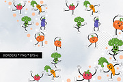 Fitness cartoon veggies. Vector., an Object Graphic by VaraNa Art (Thumbnail 4 of 10)
