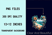 Beach Heart  Clipart Bundle, an Illustration by SVGArt (Thumbnail 6 of 8)