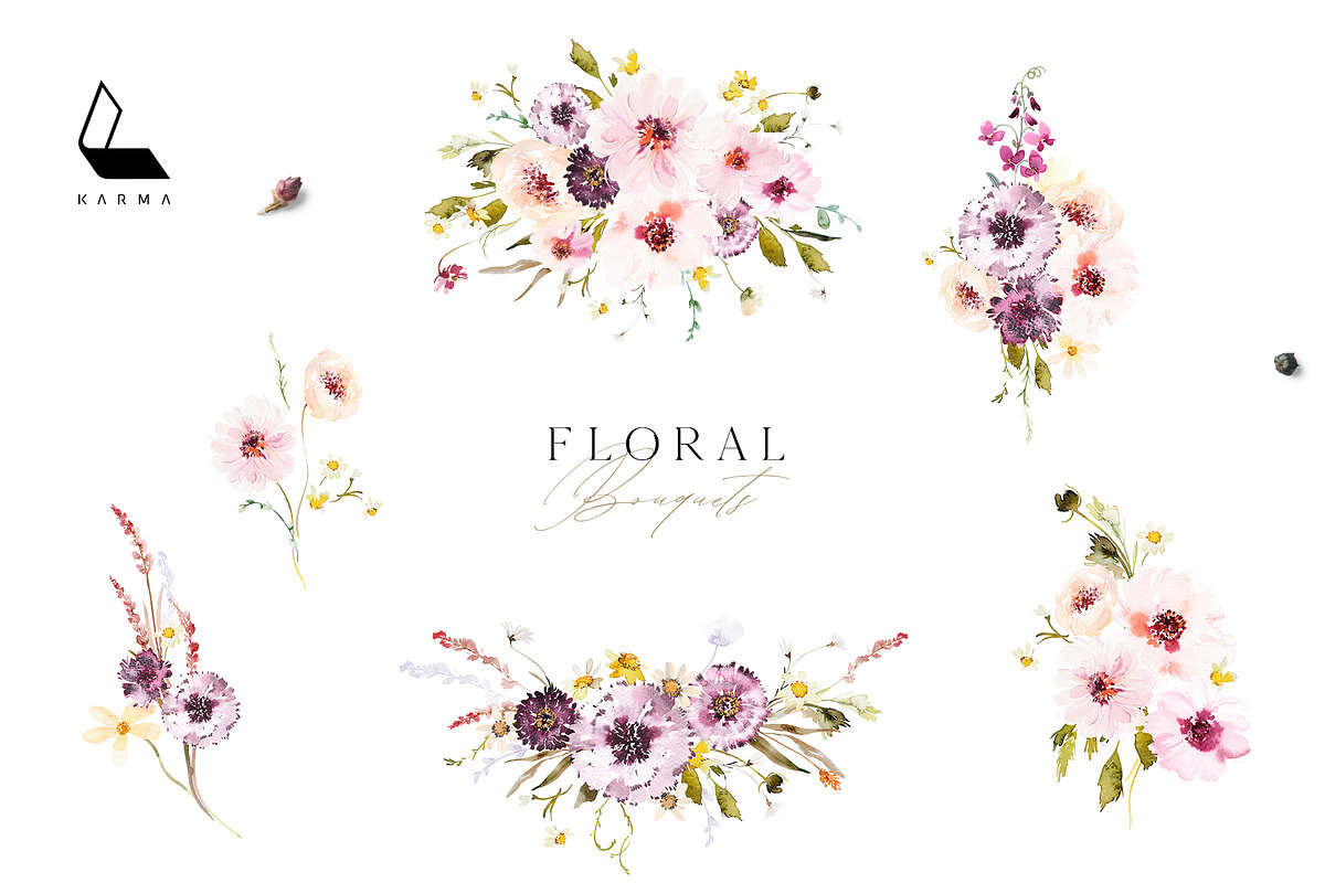 Flora | Watercolor Flower Collection, an Illustration by Karma (Photo 10 of 26)