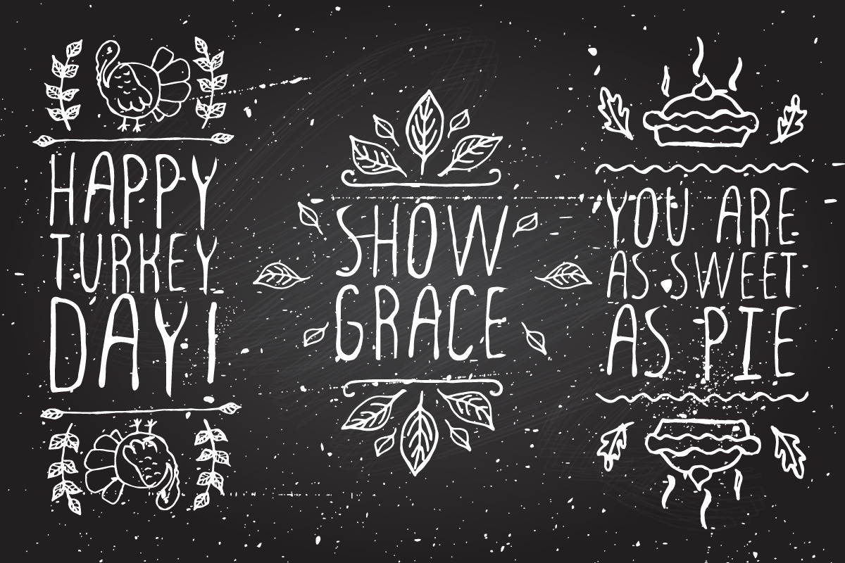 Thanksgiving - handdrawn elements, an Illustration by AV Design (Photo 2 of 4)