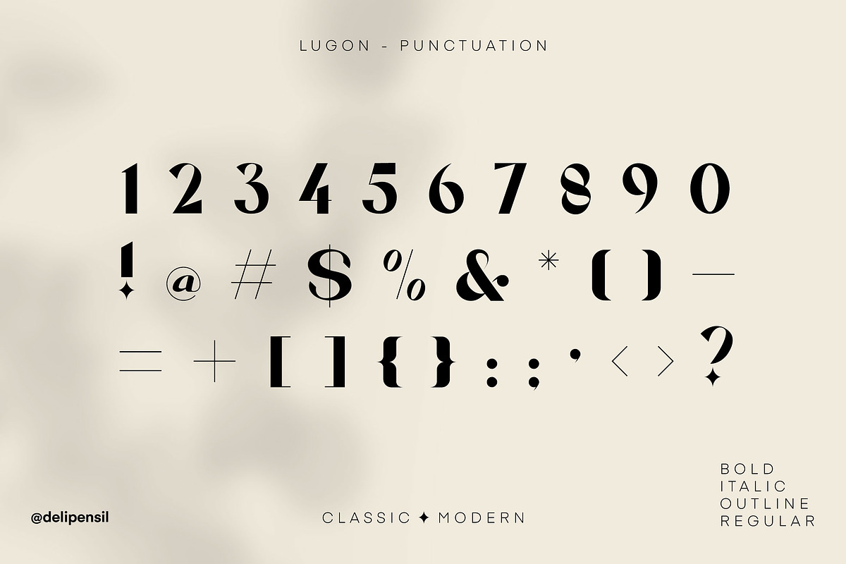 Lugon Classic Modern Typeface, a Serif Font by delipensil (Photo 10 of 12)