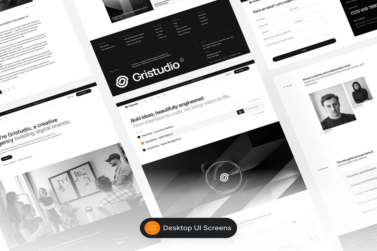 Gristudio - Portfolio UI Kit, an UI Kit Template by Lumina_ui_ux202 (Photo 5 of 7)