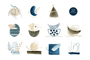 Japandi - abstract watercolor set, a Texture Graphic by KatsiarynaKa (Thumbnail 8 of 19)