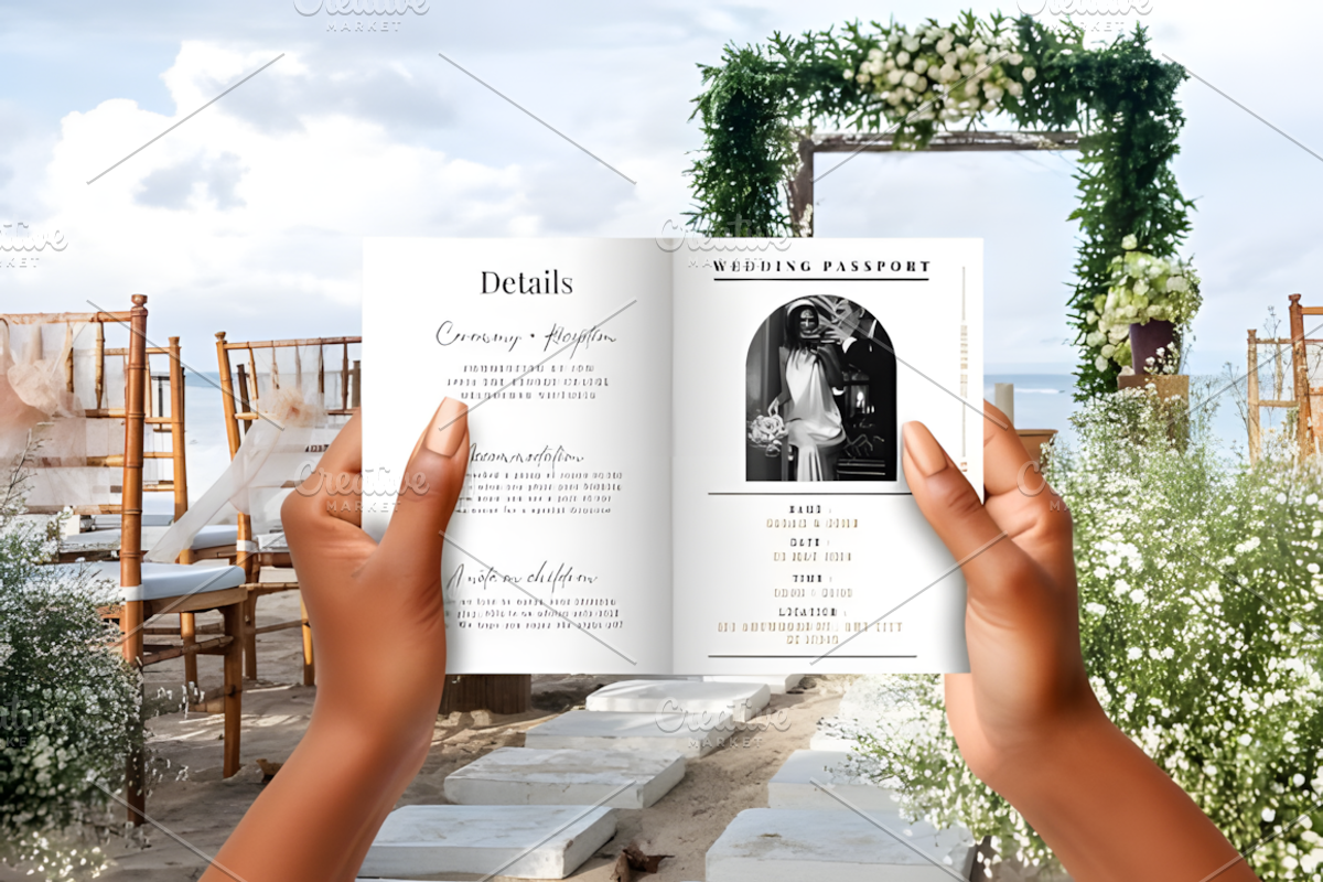 Wedding Passport Invitation Template, a Marketing Template by Coco Bloom (Photo 2 of 4)
