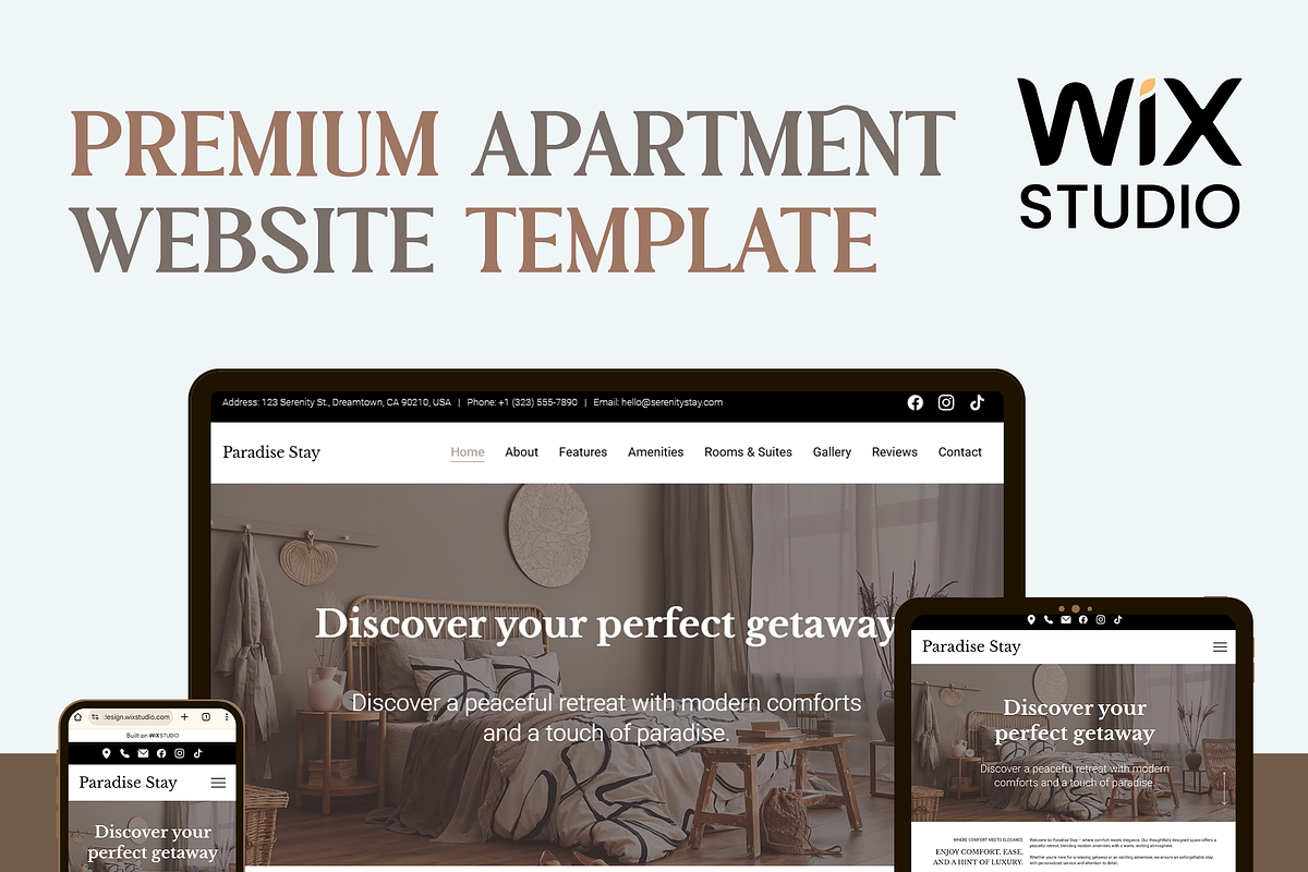 Apartment - Wix Studio Website preview 2