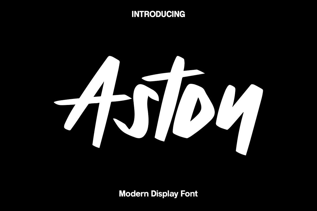 Aston - Modern Display Font, a Script Font by Luna Shop (Photo 1 of 7)