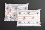 Flowers & stripes - Cards & Patterns, a Decorative Illustration by ClipartMuchLove (Thumbnail 9 of 13)