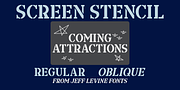 Screen Stencil JNL, a Font by Jeff Levine Fonts (Thumbnail 1 of 5)