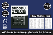1000 Sudoku Puzzle Book for Adults, an Education Illustration by Ammar Arts (Thumbnail 1 of 2)