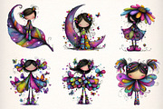 Whimsical Christmas Fairy Clipart, an Illustration by Dream Creation (Thumbnail 3 of 8)