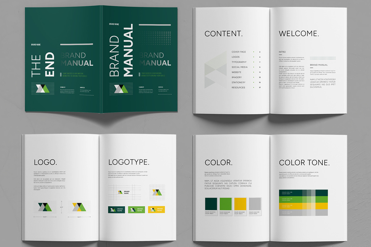 Brand Manual Guideline Template, a Brochure Template by MightyDesign (Photo 2 of 6)