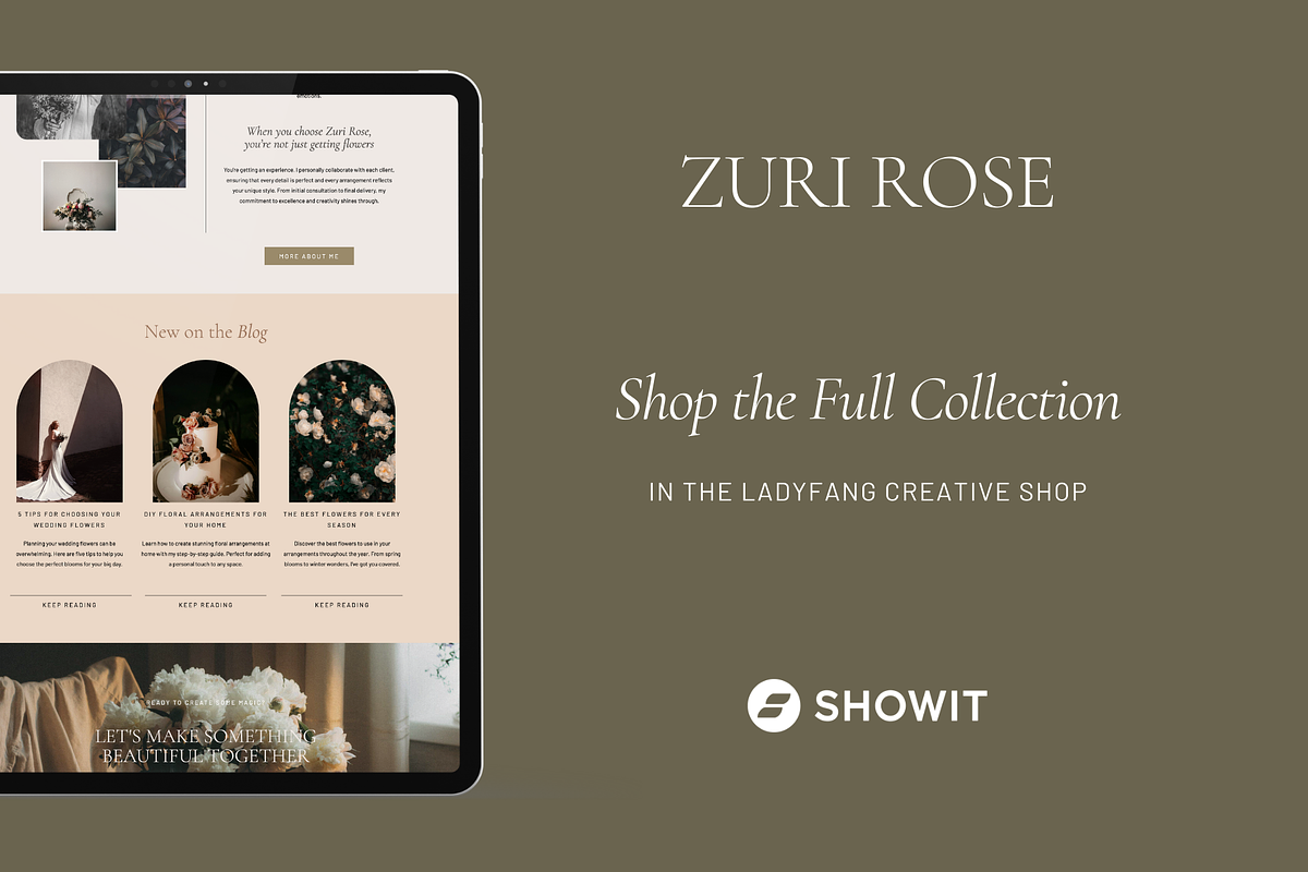 Showit Website Template | Zuri Rose preview 8
