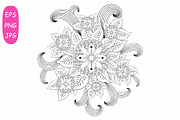 Flower Mandala: 5 Coloring Pages, a Poster Template by Michiru13 (Thumbnail 2 of 6)