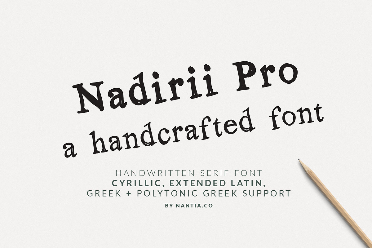 Nadirii Pro Greek, Cyrillic Font
