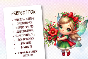 Christmas Cute Fairy Sublimation